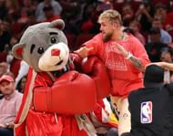 Houston Rockets' mascot, Clutch the Rocket Bear